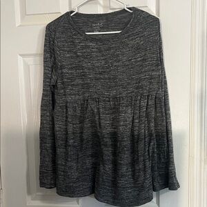 Gray Long Sleeve Top- Maternity